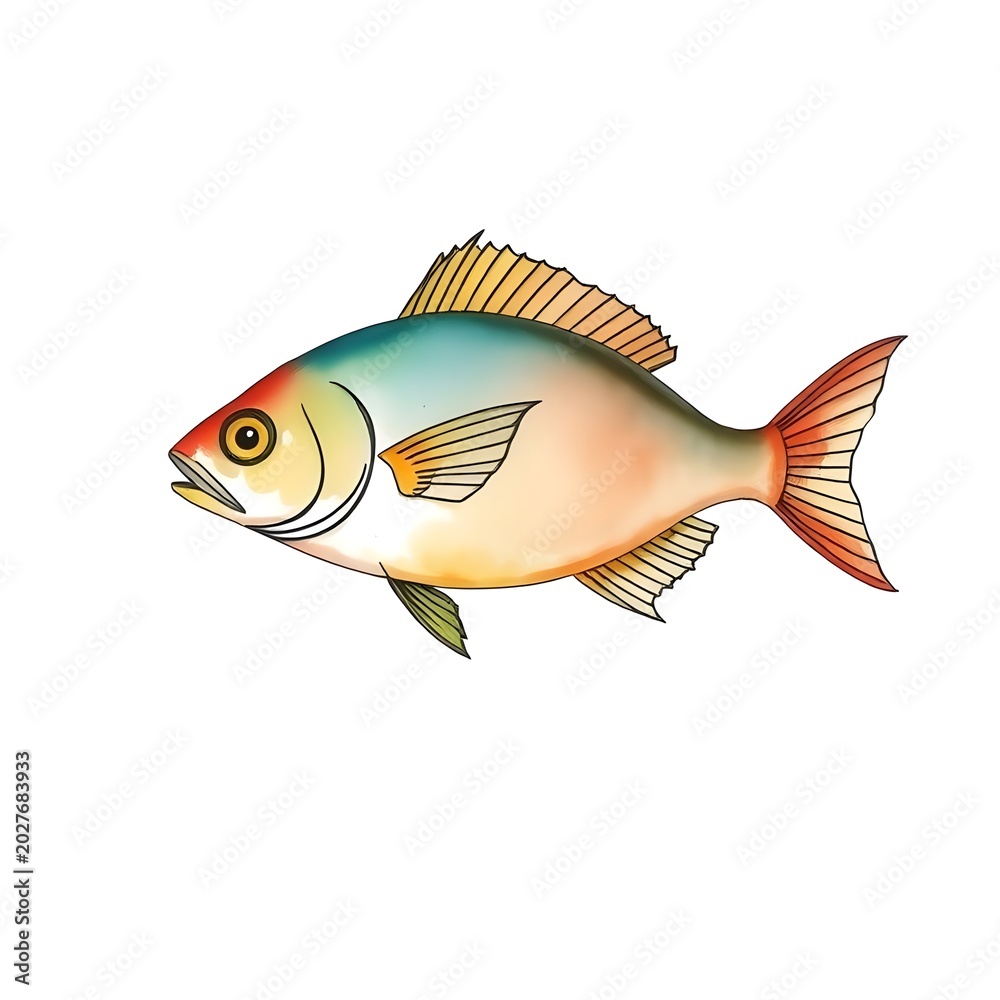 Fototapeta premium fish on a white background