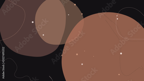 Modern abstract illustration with earthy tones and geometric shapes
