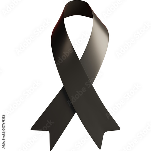 Obraz na płótnie Black Ribbon Symbol of Mourning