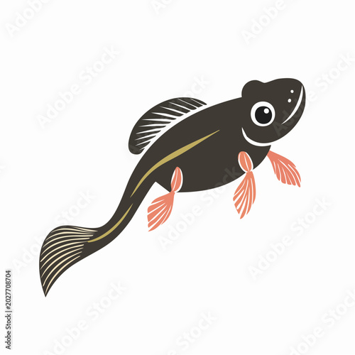 Stylized Illustration of a Small Fish