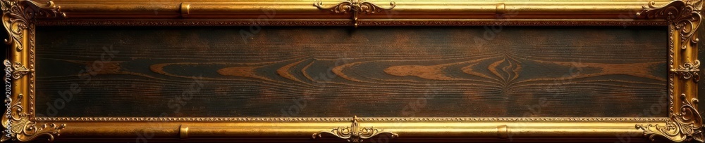 Fototapeta premium A rich, golden frame with intricate detailing , frame mockup, detail