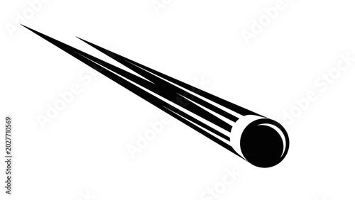 Obraz na płótnie Black Bullet Speed Movement Illustration.