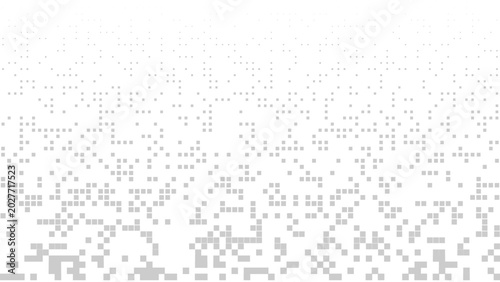 inimalist grey abstract halftone square pattern gradient fading from bottom to top on a white background
