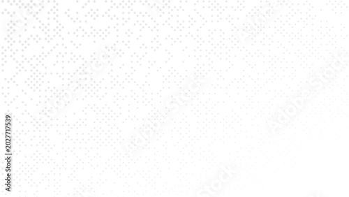 Foto minimalist grey abstract halftone dot pattern gradient fading diagonally on a white background