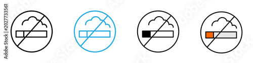 Foto No smoking multi - style icon design concept