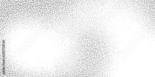 Abstract stippled texture background with black dots on white