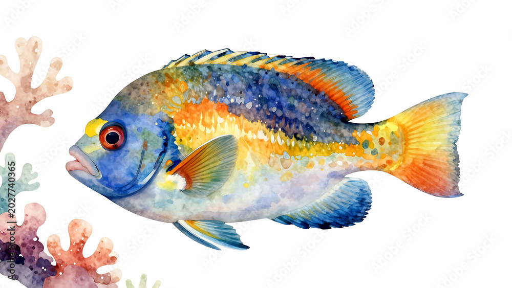 Fototapeta premium siamese fighting fish isolated
