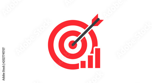 Red target with arrow hitting.