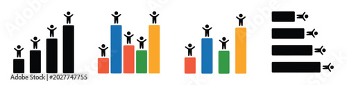 Exit polling vector icon set featuring ballot results, voting surveys, and election analysis symbols in multiple modern styles.