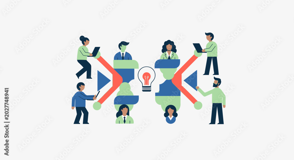 Fototapeta premium People Working Team Collaboration.