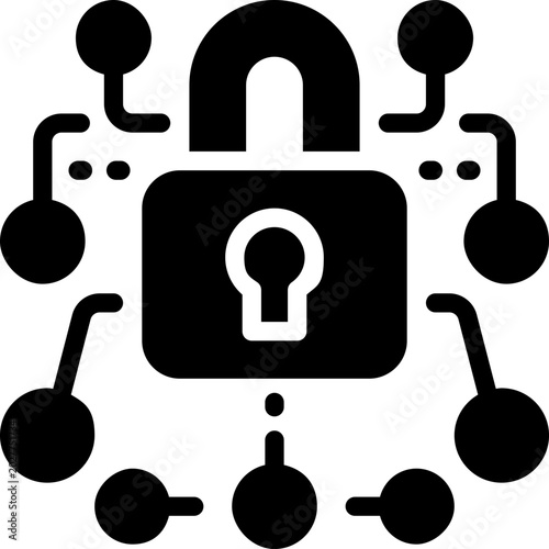 Canvastavla data encryption glyph icon