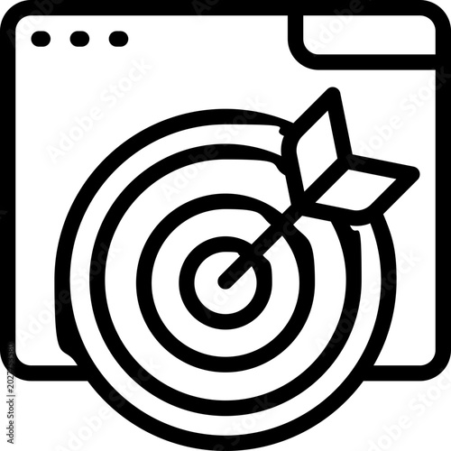 target line icon. Clean and minimalist vector icon for websites, mobile apps, presentations, and logos. Fully scalable and customizable for any project.