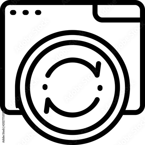 loading line icon. Clean and minimalist vector icon for websites, mobile apps, presentations, and logos. Fully scalable and customizable for any project.
