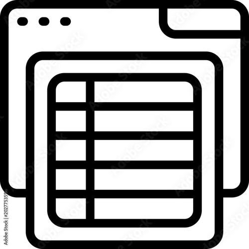 grid line icon. Clean and minimalist vector icon for websites, mobile apps, presentations, and logos. Fully scalable and customizable for any project.