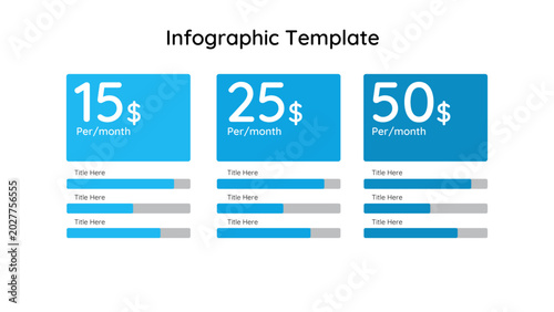Pricing table for business company
