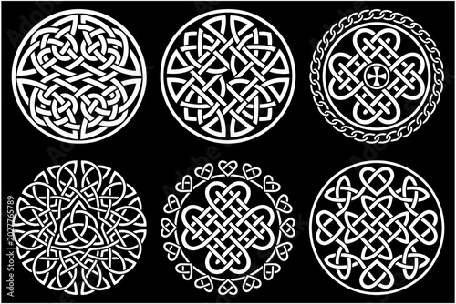 Fotografija viking celtiic illustration pattern nordic
