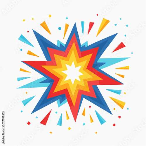 Explosion Starburst with Confetti