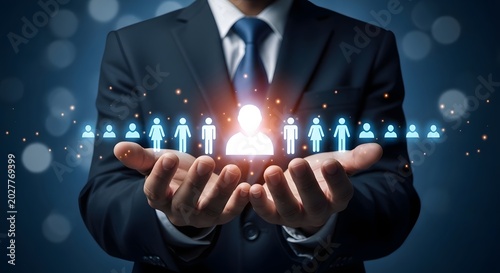 Human resources hr concept employee management talent acquisition and workforce planning