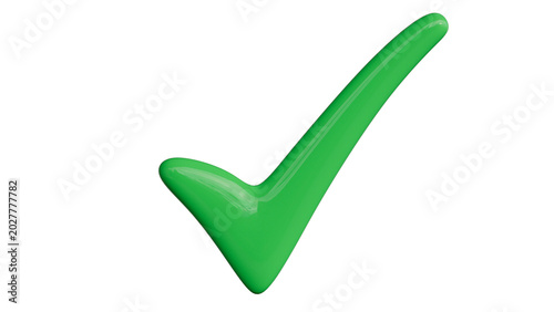 Green 3D Check Mark Icon