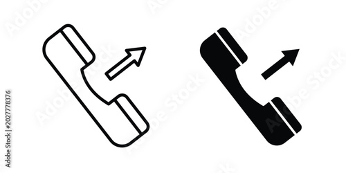 Foto Call outgoing icon. Flat vector illustration in black. EPS 10