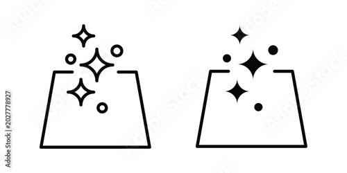 Obraz na płótnie Clean surface icon. Flat vector illustration in black. EPS 10
