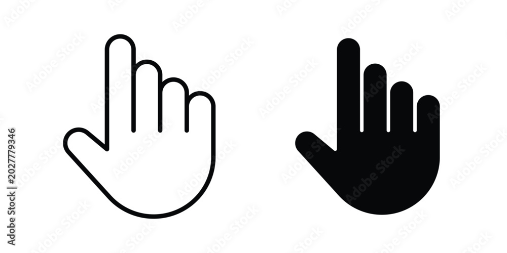 Fototapeta premium Cursor icon. Flat vector illustration in black. EPS 10