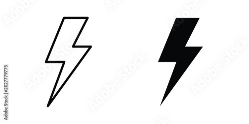 Konstfotografi Energy icon. Flat vector illustration in black. EPS 10