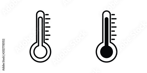 Bilde på lerret Temperature icon. Flat vector illustration in black. EPS 10