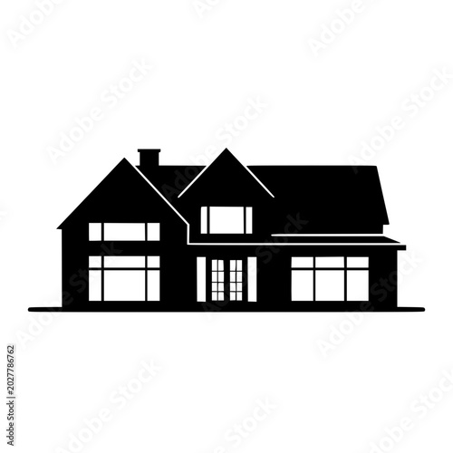 House Silhouette Vector Illustration for Real Estate and Architecture Concept
