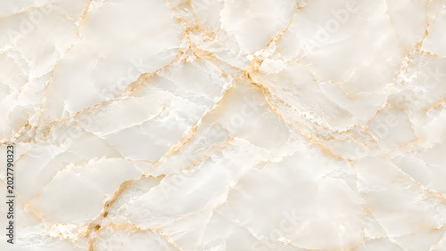 Tableau sur toile Cream onyx marble texture with golden veins and natural pattern background mater