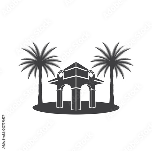 simple illustration of downtown, vector art.