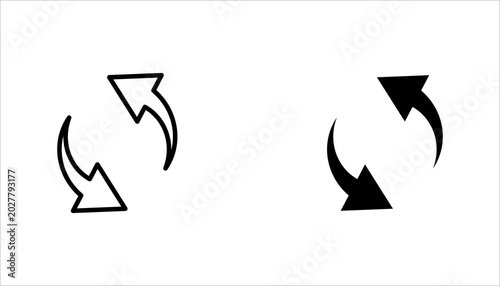 Bild auf Leinwand double reverse arrow, replace icon set