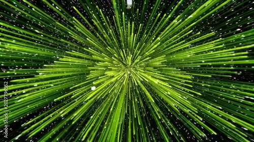 Abstract Green Light Burst Motioning In Cosmic Field