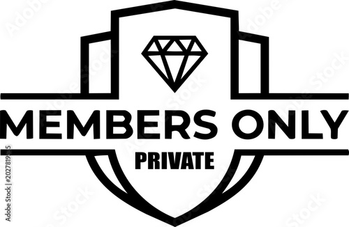 Vászonkép Premium Member Only Luxury Badge Emblem