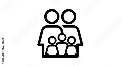 Bilde på lerret Family people group icon symbol.