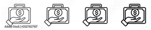 Salary Payment Icon Set Different Style Collection