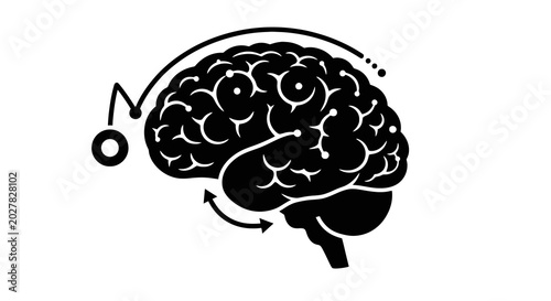 Obraz na płótnie Brain Illustration with Thinking Concept.