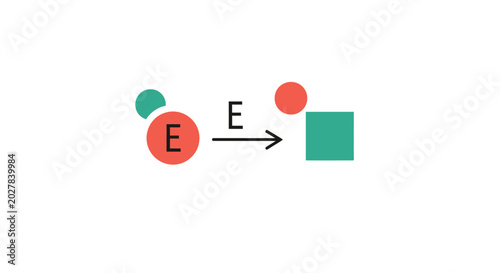 Foto Enzyme catalysis diagram showing chemical reaction and transformation