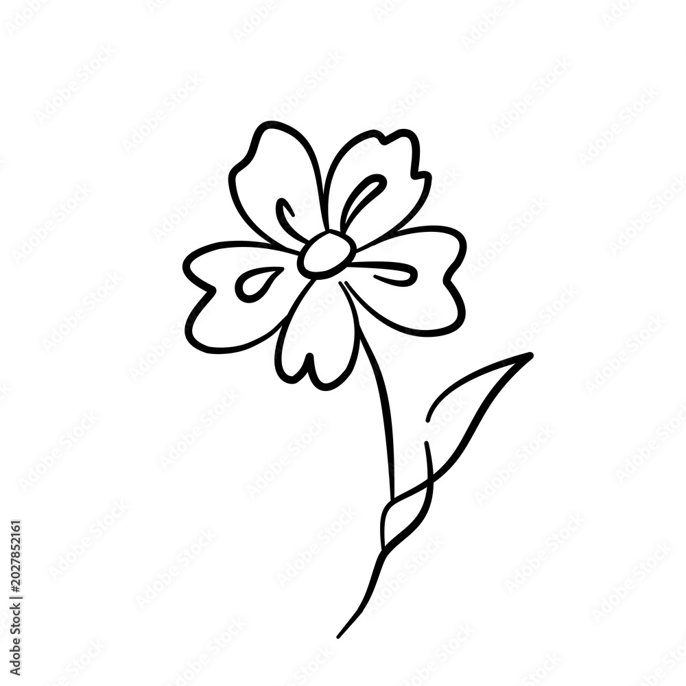 Obraz premium Hand Drawn Flower Branch