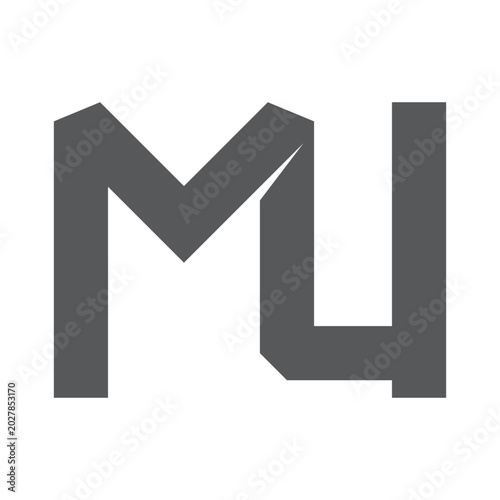 Letter MU logo design