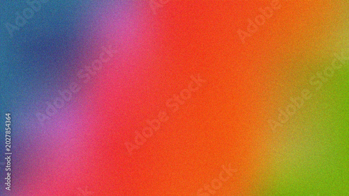 Abstract vibrant colorful rainbow grainy gradient background vector illustration. Blurred soft fluid mesh with noise texture banner template design.