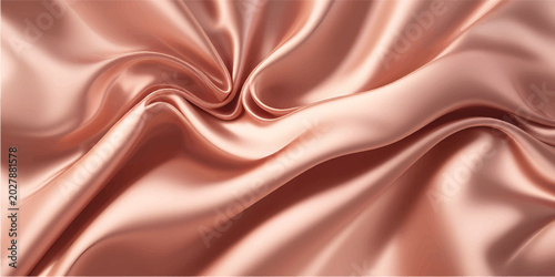 Foto Elegant Rose Gold Metallic Wave Abstract Background.