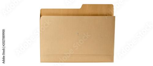 Obraz na plátně Brown manila file folder with tab, isolated on transparent background