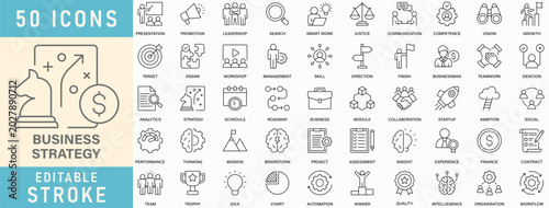 Foto Business Strategy icon collection set