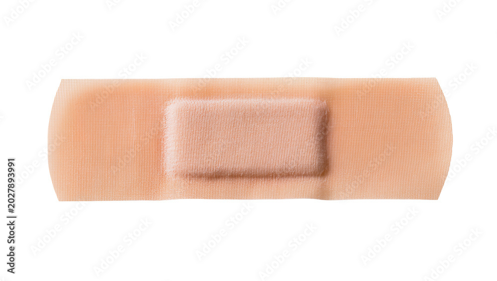 Obraz premium Adhesive bandage with sterile gauze pad, isolated on transparent background