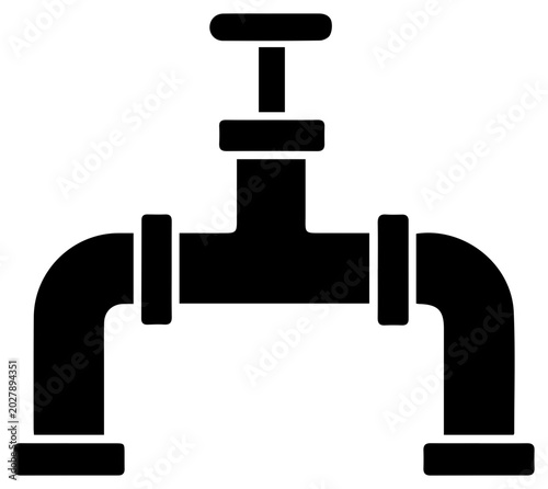 Solid black filled icon of steam assisted gravity drainage industrial symbol graphic resource