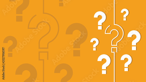 Bild auf Leinwand Abstract Question Mark Vector Background for FAQ and Problem Solving Concept