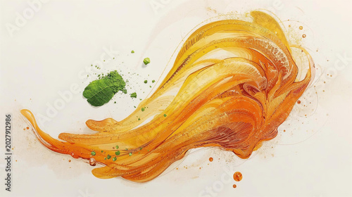 orange paint splashes
