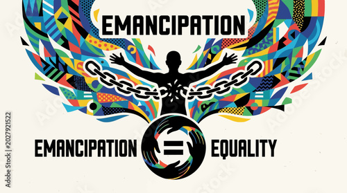 Φωτογραφία Man Breaking Free From Chains Emancipation.