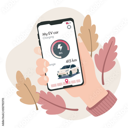 EV Charging App Illustration